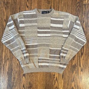 Vintage 90s Geometric Patterned Knit Sweater